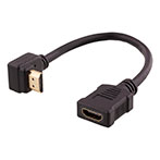 HDMI adapter m/op vinkel 0,2m (Han/Hun) Deltaco