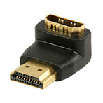 HDMI adapter m/vinkel (Han/Hun) Guld - Nedis