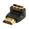 HDMI adapter m/vinkel (Han/Hun) Guld - Nedis