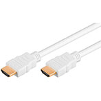 HDMI kabel - 0,5m (Ethernet) Hvid - Goobay