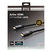 HDMI Kabel Aktiv 10m (4K) Sort - Deltaco Prime