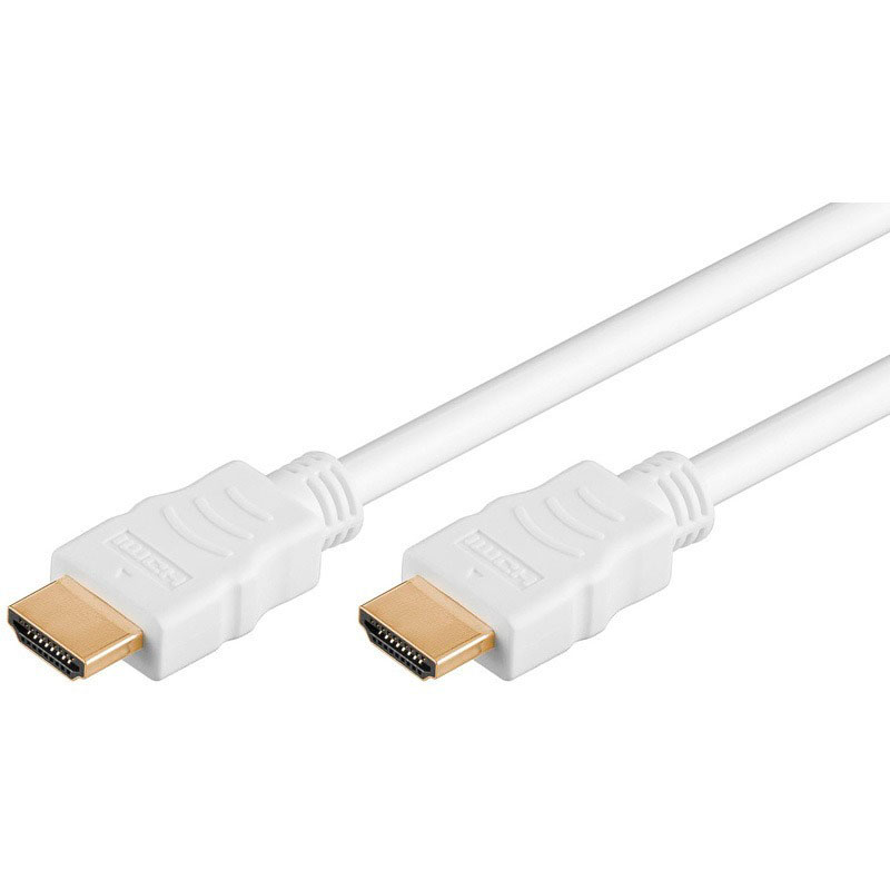 HDMI Kabel - 0,5m (Hvid) - 2.0 i hvid på 0,5m