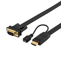 HDMI til VGA kabel (Indbygget converter) 2 meter