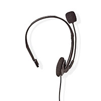 Headset m/mikrofon (RJ9 telefonstik) Sort - Nedis