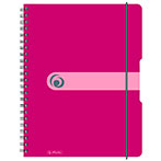 Herlitz Kvadreret Kollegieblok m/Spiralryg - A4 (80 ark) Pink