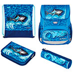 Herlitz Loop Plus Skoletaske Sæt - 16 Liter (Blue Shark)