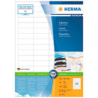Herma Premium Etiketter - Hvid (48,3x16,9mm) 6400 stk
