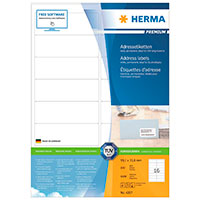 Herma Premium Etiketter - Hvid (99,1x33,8mm) 1600 stk