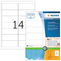 Herma Premium Etiketter - Hvid (99,1x38,1mm) 1400 stk