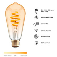 Hombli Smart Pære LED Filament ST64/E27 (5,5W)
