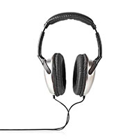 Hovedtelefon Over-Ear (2,7m) Sølv/Sort - Nedis