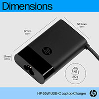 HP Universal Stmforsyning m/USB-C (65W)