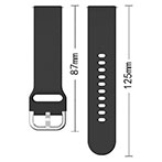 Hurtel Silicone Universal Smartwatch Rem (20mm) Sort