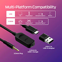 HyperX Cloud III Gaming Headset - 1,2m (USB-C/USB-A/3,5mm) Rd