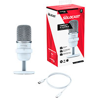 HyperX SoloCast Gaming Mikrofon - 2m (USB-C) Hvid