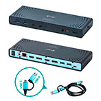 i-tec USB 3.0 Dobbelt Dock Station m/Strømforsyning - 65W