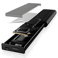 ICY BOX Ekstern M.2 Kabinet - USB-A (PCIe/NVMe)