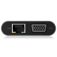 Icy Box IB-DK4040-CPD USB-C Dock 10-i-1 (HDMI/VGA/SD/USB-A/USB-A/Kortlser)