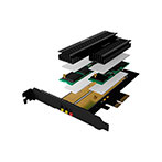 Icy Box IB-PCI215M2-HSL PCIe adapter (2x M.2 SSD)