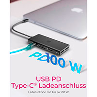 IcyBox 7-i-1 USB-C/USB-A Dock (Kortlser/USB-C/HDMI/DisplayPort/USB-A)
