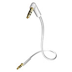 In-Akustik Premium MP3 Minijack Kabel m/90 gr. vinkel - 0,5m (3,5mm Han/Han)