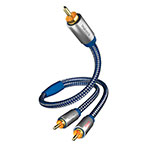 In-Akustik Premium Y Subwoofer Kabel - 5m (1xRCA Han/2xRCA Han)