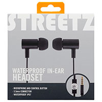 In-Ear høretelefon (Vandtæt) Sort - Streetz