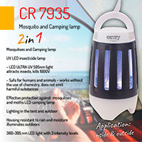 Insektlampe og Camping lys (40m2) Camry
