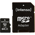 Intenso MicroSDXC 64GB m/Adapter
