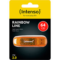 Intenso Rainbow Line USB 2.0 (64GB) Transparent Orange