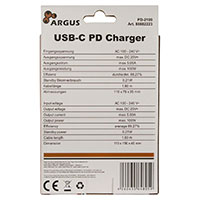 Inter-Tech 100W PD USB-C Oplader m/USB-C Kabel (USB-C)