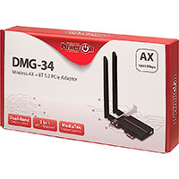 Inter-Tech DMG-34 Wi-Fi 6/Bluetooth PCIe Adapter (1800Mbps)
