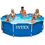 Intex Metal Frame Swimming Pool m/filter pumpe (305x76cm)