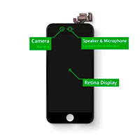 iPhone 6 Reparationskit (display) Sort - Giga
