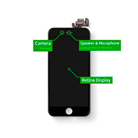 iPhone 7 Reparationskit (display) Hvid - Giga