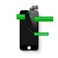 iPhone SE Reparationskit (display) Sort - Giga