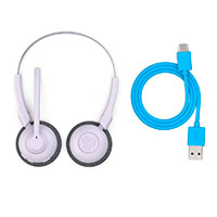 JLab Go Work Pop On-Ear Bluetooth Headset m/Mikrofon (50 timer) Hvid