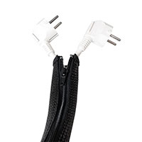 Kabelsamler FlexWrap Zipper 1m (50 mm) Sort