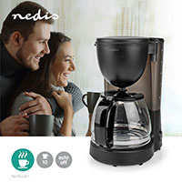 Kaffemaskine 10 kopper (1,25 liter) Sort - Nedis