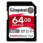 Kingston Canvas React Plus SDXC Kort 64GB V90 (UHS-II)