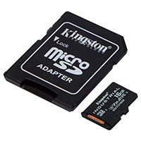 Kingston Industrial MicroSDHC Kort 16GB A1 m/Adapter (UHS-I)