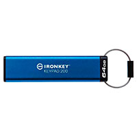Kingston IronKey Keypad 200 USB 3.0 Ngle m/ls - 64GB