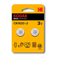 Kodak Max CR1620 Lithium batterier (3V) 2-Pack