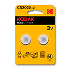 Kodak Max CR2025 Lithium batterier (3V) 2-Pack