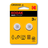 Kodak Max CR2032 Lithium batterier (3V) 2-Pack