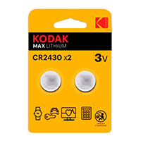 Kodak Max CR2430 Lithium batterier (3V) 2-Pack