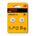 Kodak Max CR2450 Lithium batterier (3V) 2-Pack