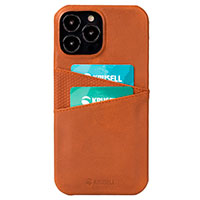 Krusell CardCover iPhone 13 Pro Max (lder) Cognac