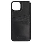 Krusell iPhone 14 Cover m/kortholder (læder) Sort