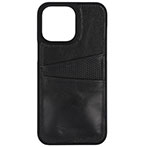 Krusell iPhone 14 Pro Max Cover m/kortholder (læder) Sort